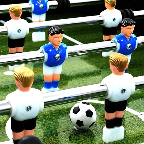 ZEYUAN Kickertisch Stahl 60 kg 140 x 74,5 x 87,5 cm Schwarz Tischkicker, Tischfussball, Tischkicker Bälle, Tischkicker Erwachsene, Spieltisch – Bild 7