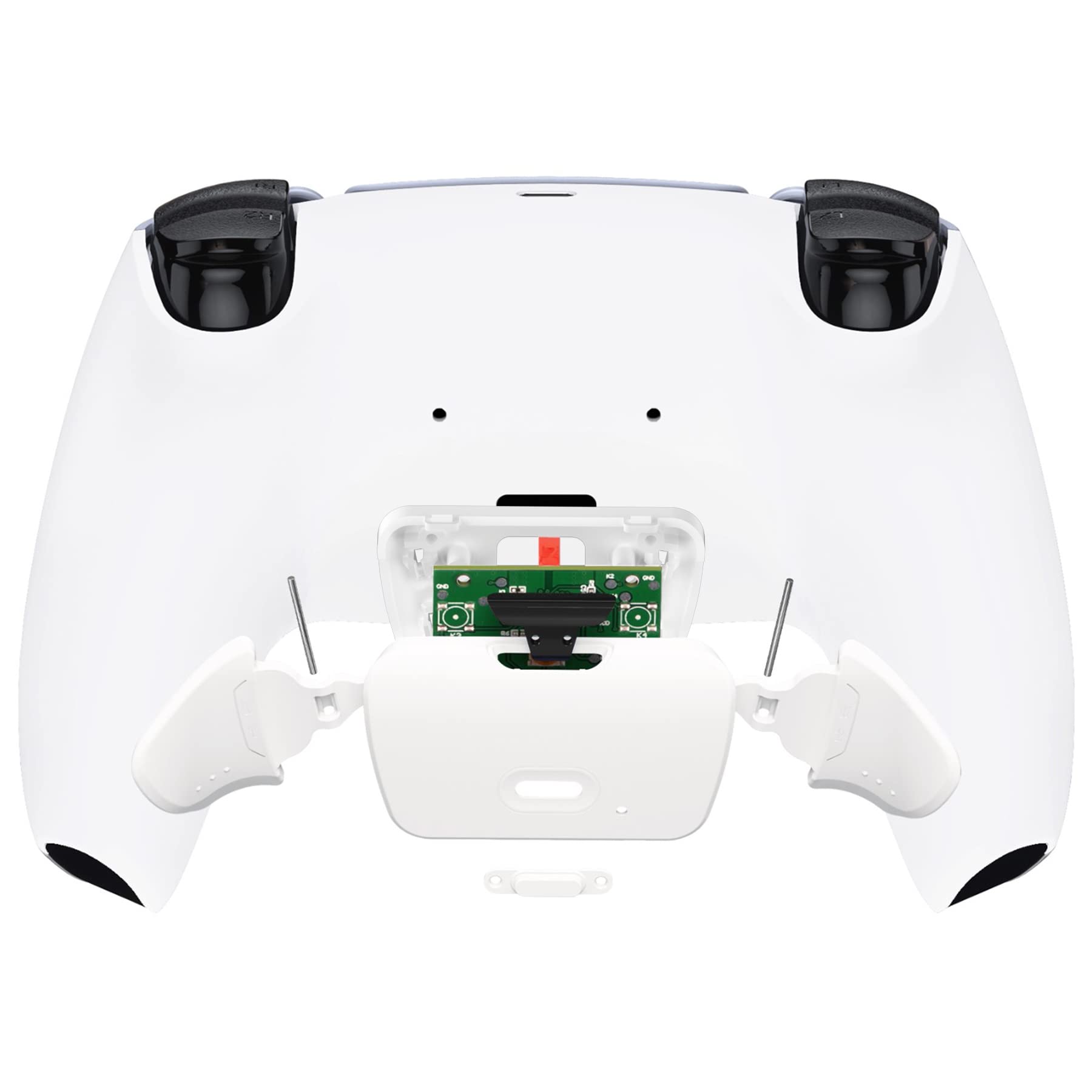 eXtremeRate Rise V3 Remap Kit Programmabile per ps5 Controller,Palette Cover Posteriore Tasti Aggiuntivi Back Button per ps5 Joystick(BDM-030/040/050)-Bianco