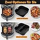 3 Stück Airfryer Silikonform Heißluftfritteuse, Airfryer Zubehör für Cosori, Philips, Tefal, Ninja, Russell Hobbs, Heissluftfritteuse Zubehör Wiederverwendbar anstelle Backpapier