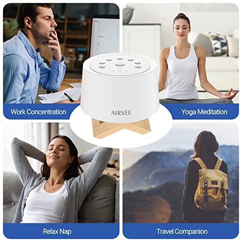 Airsee Upgraded Sound Machine, Portable White Noise Machine For Adults Baby Elder, 34 High Fidelity Non-Looping Sounds For Sleeping Nursery Meditation Office… #TOP6