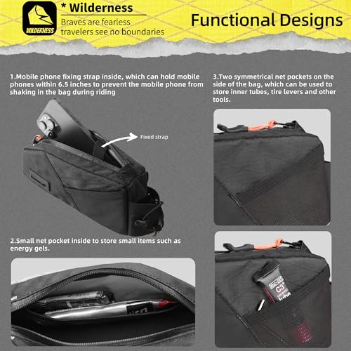 Rhinowalk 1.2L Dual Pocket Top Tube Bag
