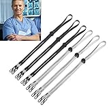 FINEST+ 6Pcs Mask Lanyard Straps for Back of Head or Neck with Clips and Adjustable Stopper for...