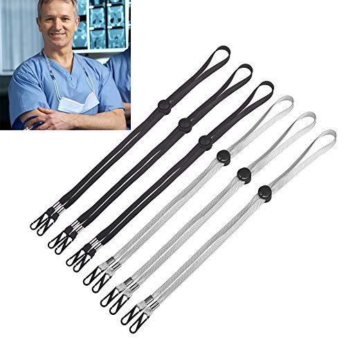 Finest+ FN-B1 6Pcs Mask Lanyard Straps For Back Of Head Or Neck With Clips And Adjustable Stopper cover