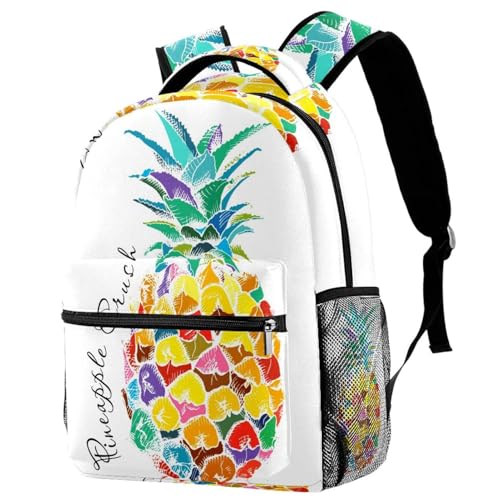 Sac à dos d'école adolescents grand volume imprimé fruits ananas