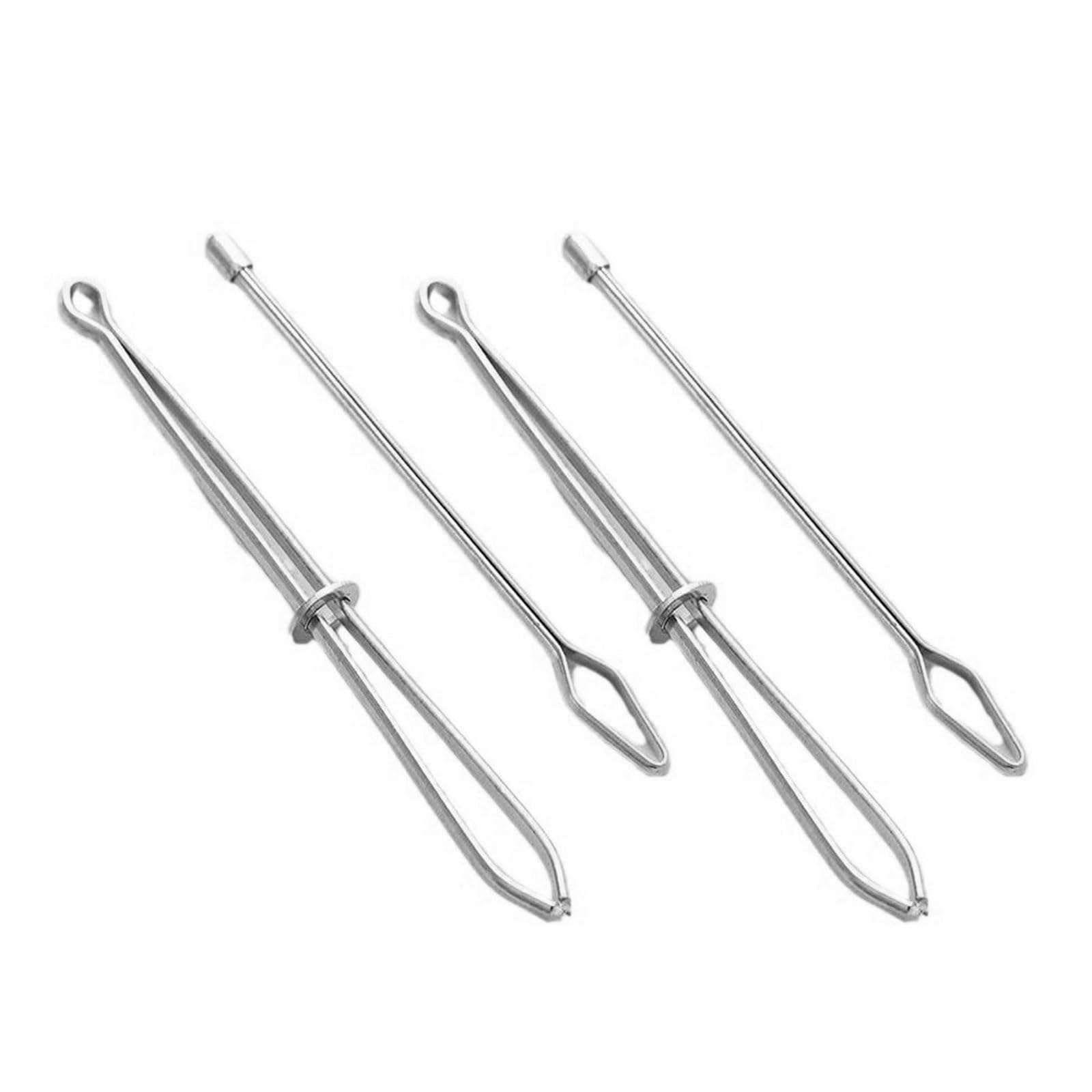 Xjdzineq Cord Insertion Clip Metal Drawstring Threader Tweezers Elastic Rope Threading Tool for Hoodies Pants Clothing Electroplated Cord Threading Tool