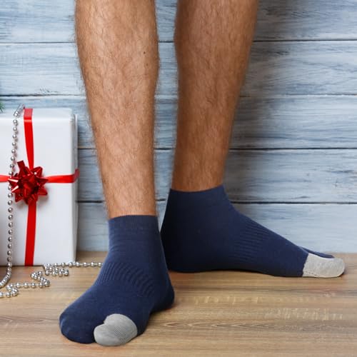 6 Pairs Men's Tabi Socks Cotton Socks for Flip Flop Split Toe Stockings for Men Athletic Wicking2