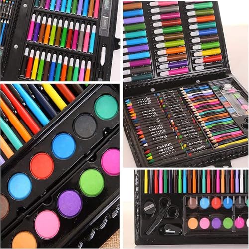 Image of New 145 Pencils and Painting Color set for Beginners & Pro Artists Drawing Art, Sketching and Colouring, Pink (Drawing Kit 150P)