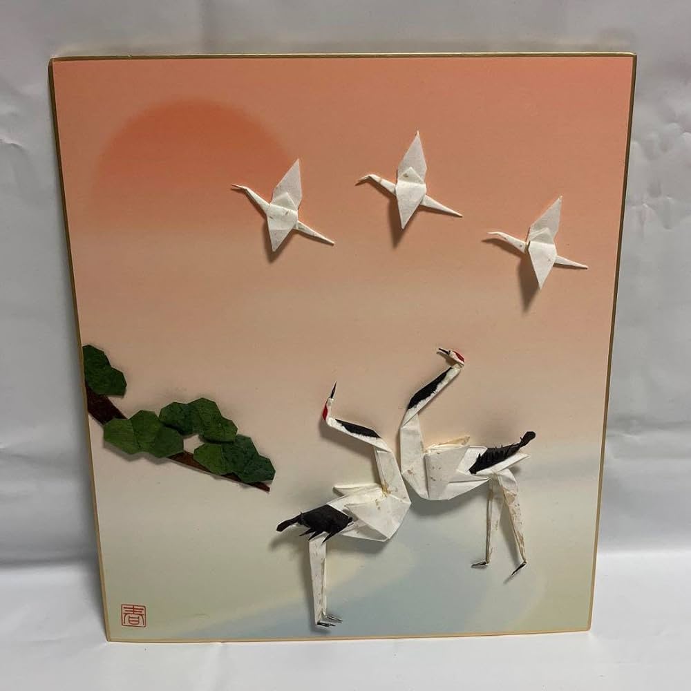 235.折り鶴◆スプレーアート 折り鶴アート作品 反戦 100305 - メルカリ