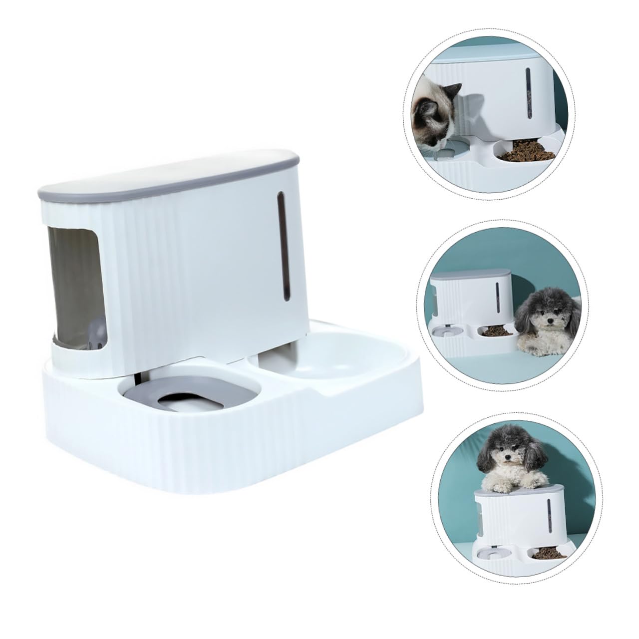DOITOOL Distributeur Automatique d'eau et Nourriture pour Animaux Gamelle Amovible Grosse Capacité Design Anti-Débordement pour Chiens et Chats Usage Domestique et Voyage