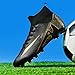 Men's Soccer Shoes Football Cleats High-Tops Lace-Up Non-Slip Spikes Indoor Outdoor Sports Athletic Baseball Lacrosse Sneaker Black EU 44