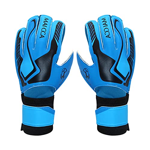 PolyMath Football Goalkeeper Gloves, Youth Adult Goalie Gloves with Finger Spines to Give Protection to Prevent Injuries, Size 5/6/7/8/9/10