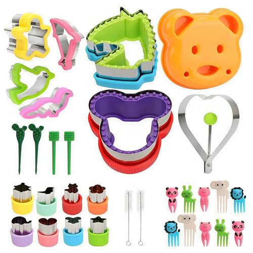 Sandwich Cutters, 32PCS Cookie Cutters, Vegetable Fruit Cutter for Bento Lunch or Party Supplies