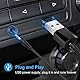Bluetooth 5.1 USB Empfänger für Musik und Freisprechanruf, Aux Adapter mit 3.5mm Kabel, Plug&Play, Eingebautem Mikrofon für Auto, Zuhause, Kopfhörer und Lautsprecher