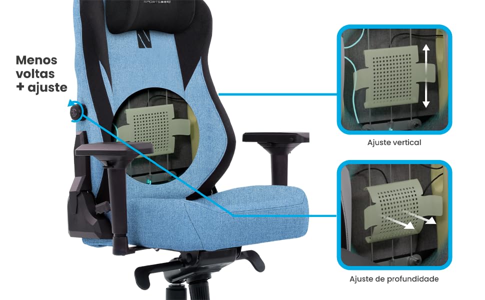 Cadeira Gamer DT3 Nero, Revestimento com Tecido DT3 Max2Weave, almofada magnética, apoio lombar integrado, braços 4D+, suporta até 140 e altura máx. de 1,85m(Black) glide