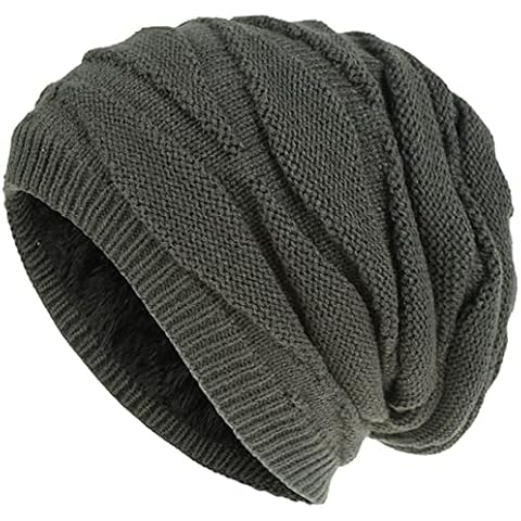Gorro Slouch Beanie DURINM de Invierno con Forro Polar Suave Cover