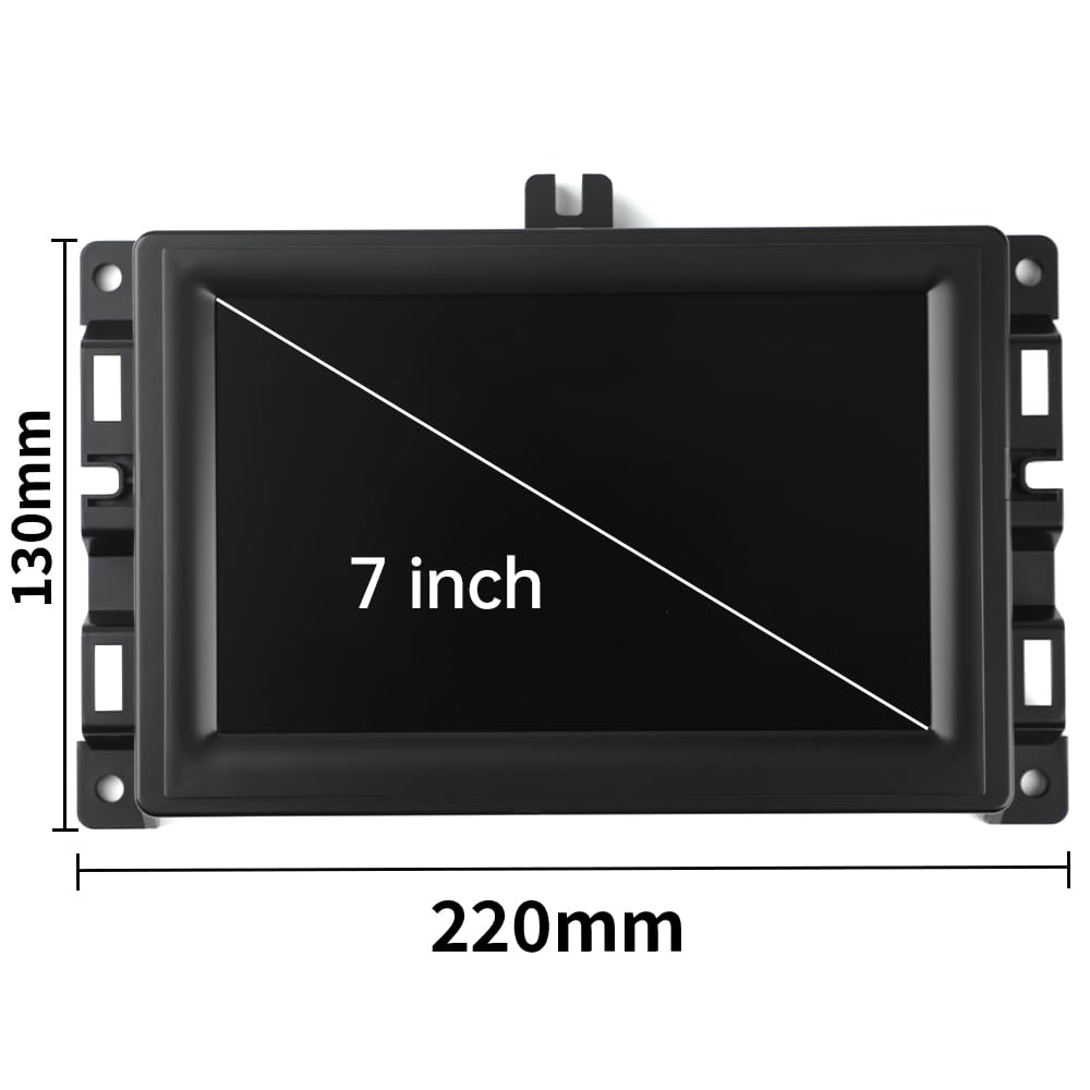 LADYSON Schermo LCD per TDO-WXGA0700K00033-V2 TDO-WXGA0700K00057-V1, schermo LCD da 7 pollici compatibile con touch screen 2017-2020 per Jeep Compass Radio Navigation Monitor di ricambio con telaio