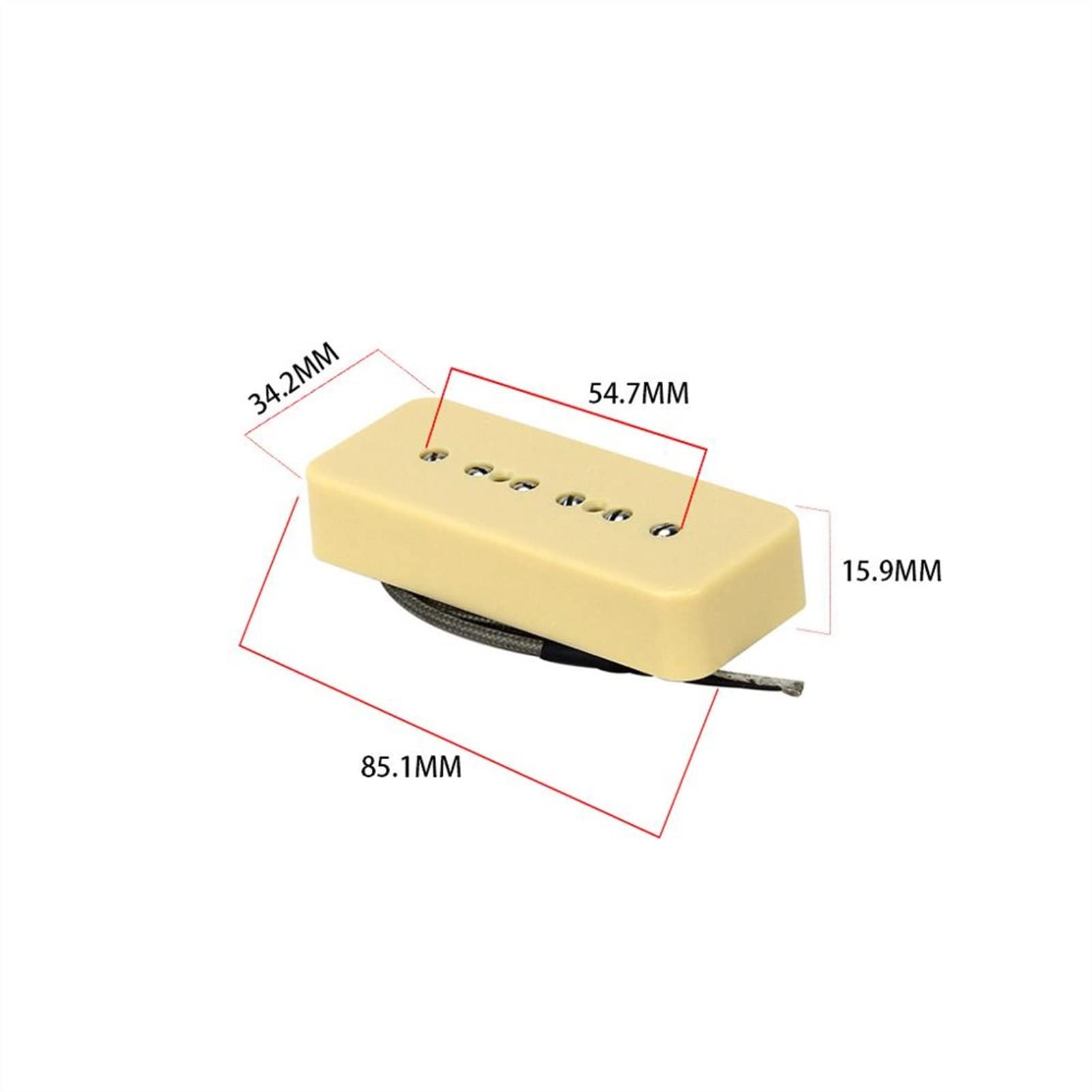 Neck Amplifier Bridge For LP Style Electric Guitar ALNICO 5 Guitar Pickup Soapbar Cream Set Odbiór gitary elektrycznej