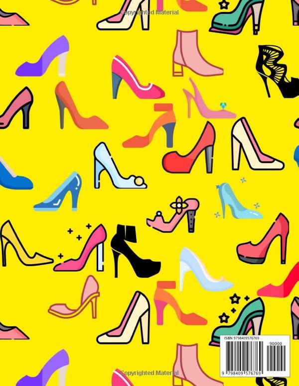 fashion design high heels shoes sketchbook for girls and women: for drawing, writing, painting, sketching or doodling with cute high heels pattern in ... 8.5x11 inch 21.59x27.94 cm, 120 blank Pages image 3
