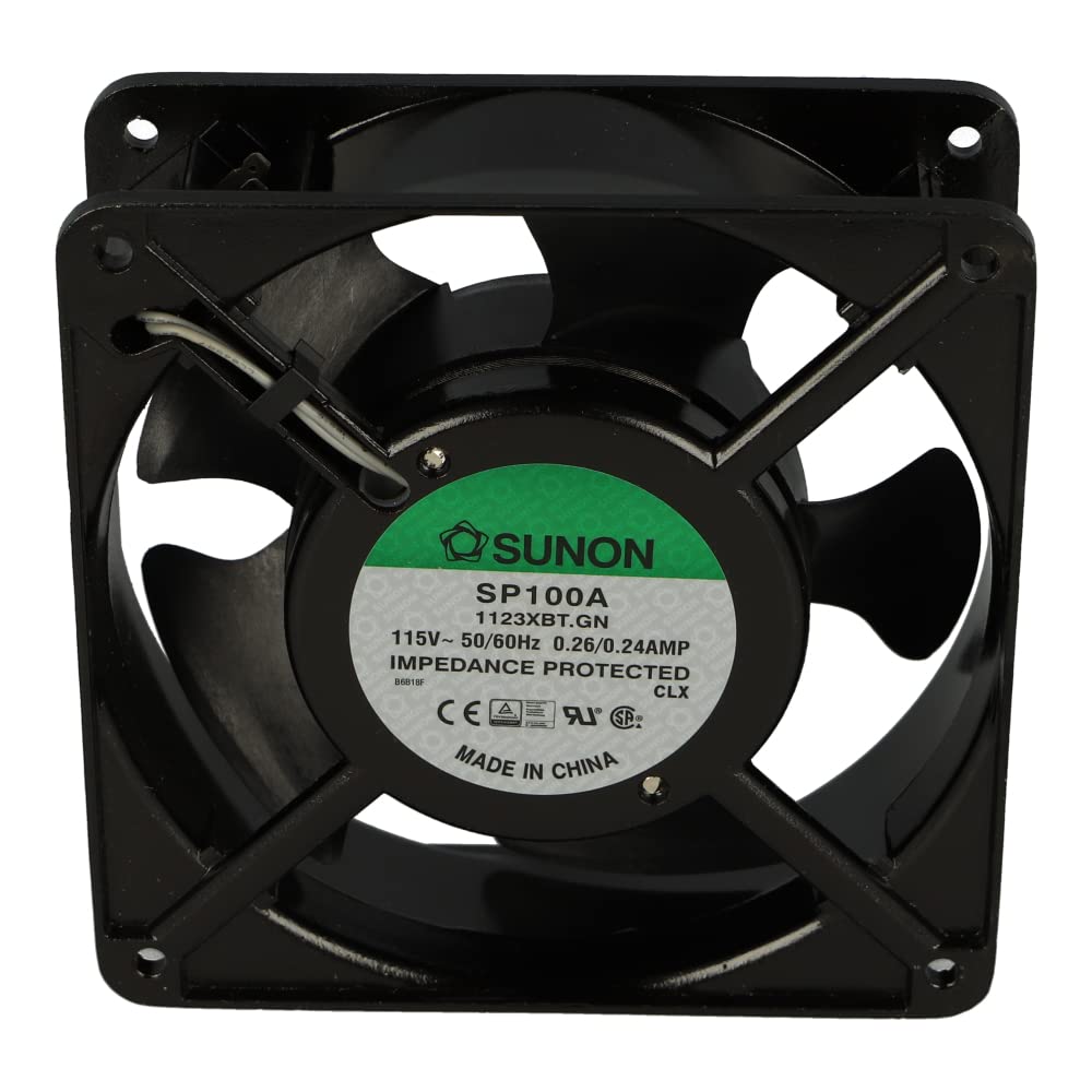 SP100A-1123XBT.GN | SUNON Fan, AXIAL, 120 X 38MM, 115VAC, Ball Bearing, Super HIGH Speed, 2820/3150 RPM, TERMINALS