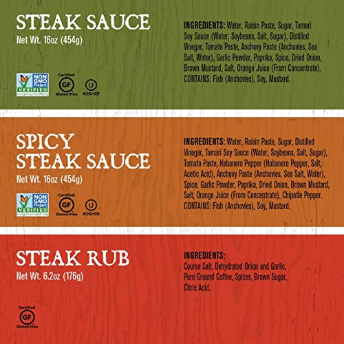 Rufus Teague - Steak Lover's Kit 2 Premium Steak Sauces & 1 Dry Rub #TOP1