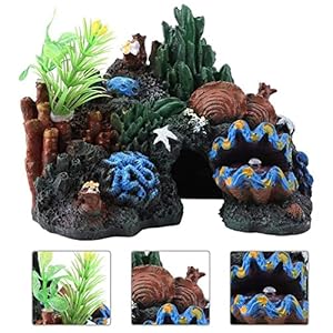 Acquario rocce artificiali pietre sospese per Fish Tank Landscape Decoration Ornamento dell’acquario Mountain View Landscape