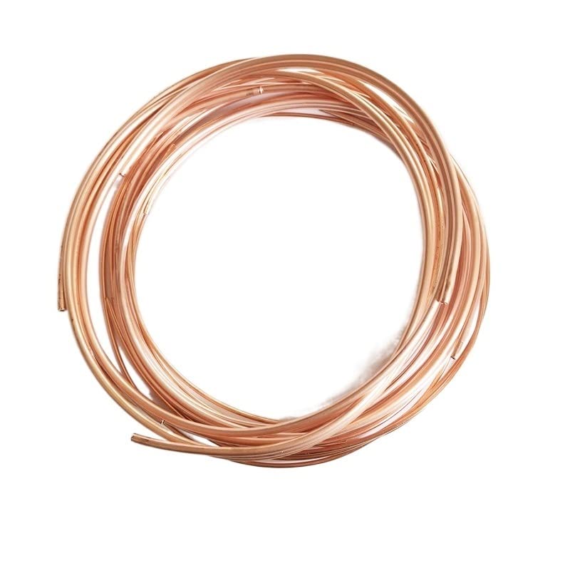 flexibles Kupfer-Mikrobohrungsrohr, T2 weiches Spulenrohr aus rotem Kupfer, 99,9% Reinheit, 2–5 mm Außendurchmesser, 10 m for AC-Kühlung und DIY-Bewässerung(Od 4 X T 0.5)