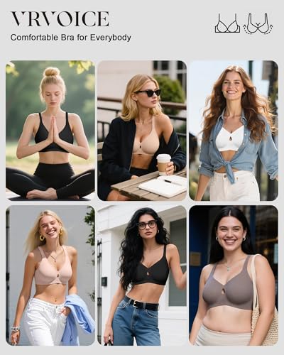 Image of Wireless Bras for Women No Underwire Jelly Push Up Wave Seamless Full Coverage Bralettes Support Lift Everyday Bra