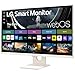 LG 27U511SA-W 27-Inch Smart Full HD (1920 x 1080) IPS Computer Monitor, 100Hz, Built-in Speaker, Airplay, Bluetooth, Screen Share, Flicker Safe, Reader Mode, Remote Control, HDMI, Tilt Stand, White