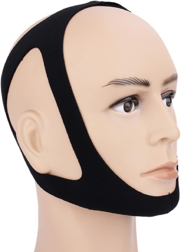 SnoreeZ-Anti Snore Chin Strap - Anti Snoring Guard - Instant Snoring Relief - Best Sleep Aid Device - Stop Snoring Tonight! (Black)