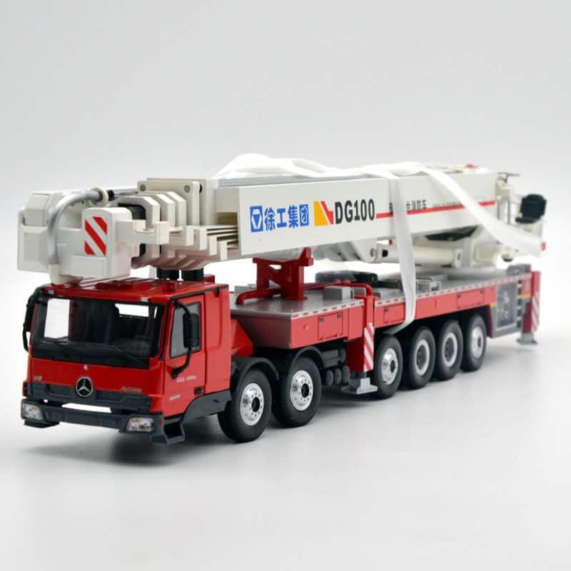 XCMG DG100 plataforma aérea que sube el camión de bomberos 1/50 DIECAST modelo preconstruido