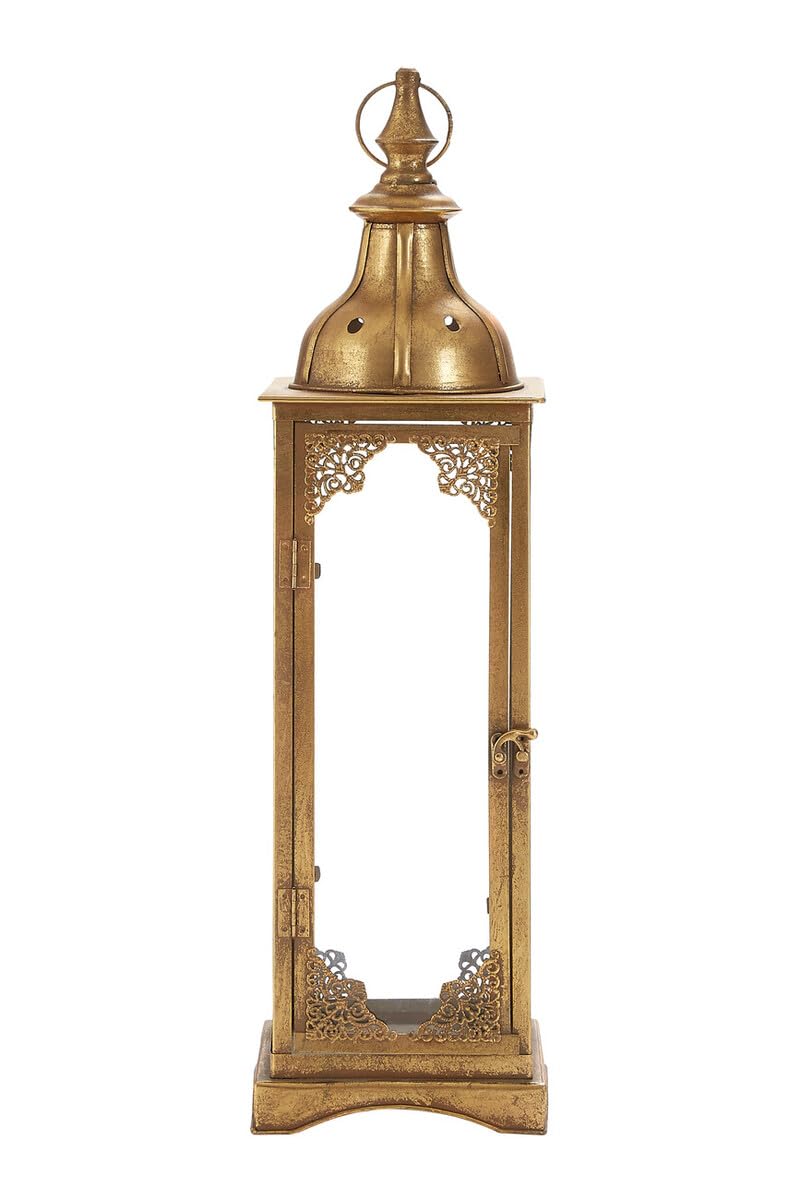 Premier Housewares Gold Reza Finish Small Lantern
