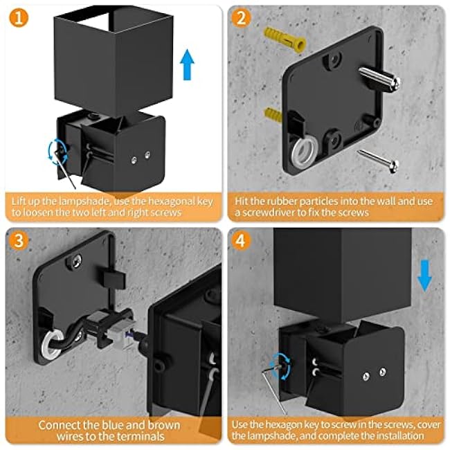 12V LED RV Wall Light-with On & Off Switch,Low Voltage LED Deck Lights,IP65 Waterproof Wall Sconce,Wall Mount Adjustable Beam Angle Design,6W for RV,Boat,Patio,Backyard,Porch lamp (warm light)