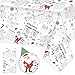 Whaline Christmas Coloring Tablecloth 54 x 108 Inch 6 Games Xmas Santa Claus Themed Color-in Paper Disposable Table Cover for Winter Holiday Birthday Party Supplies Set