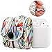 MoKo AirPods Case, Snap Closure Protective Cover Carrying Pouch Pocket, with Holding Strap, for Apple AirPods Charging Case - Lucky Tree