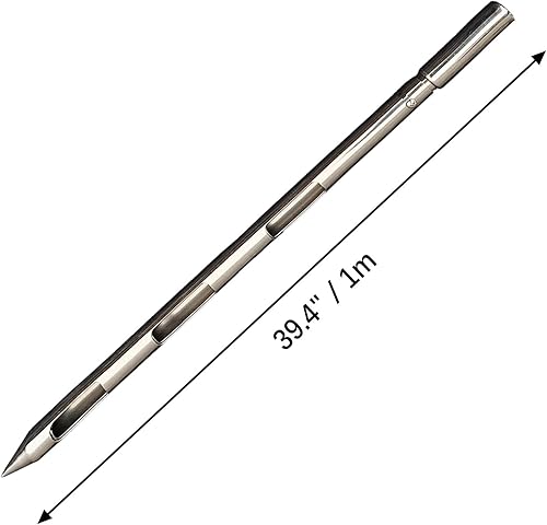 Miniatura 6 de Muestreador de polvo, muestreador de sonda de grano de tres zonas de acero inoxidable, 39 pulgadas de largo x 1 pulgada (3 ranuras)