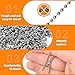 Hapy Shop 200 pcs 100 mm Long Bead Connector Clasp Ball Chains Keychain Tag Keychain Ball Chain 2.4 mm Diameter Adjustable Antiqued Metal Bead Steel Chain