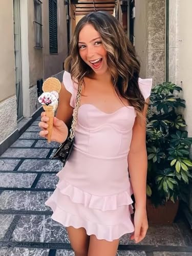 Short Homecoming Dresses for Teens 2025 Sweetheart Neck Tiered Ruffle Mini Formal Cocktail Party Dress3