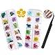 Getrocknete Blüten Nail Sticker, 2 Box 36 Stücke 3D Nail Art Kunstharz Blumen Sticker, Blüten Getrocknet Nagelkunst Trocken Blumen Nagel Zubehör für Nagel Dekor DIY Design mit 1 Gebogener Pinzette