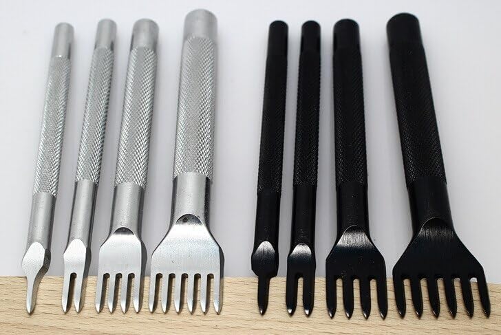 1set 4 Pcs DIY Ling Cut Handle Non Slip Handle Tooth Width 2mm Spacing 4mm