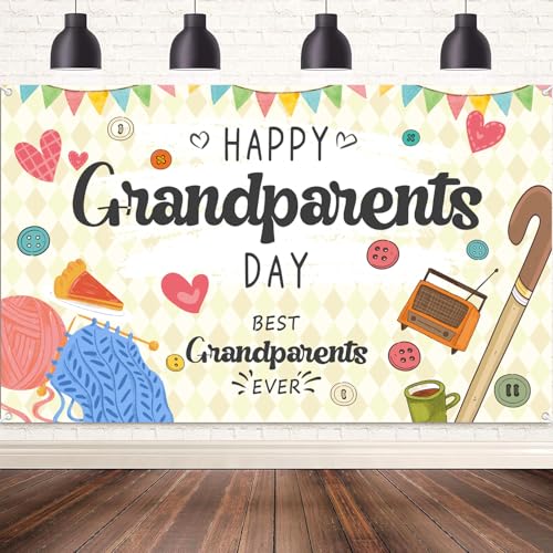 Grandparents Day Party Decorations Best Grandparents Ever Banner Backdrop Happy Grandparents Day Banner Party Supplies