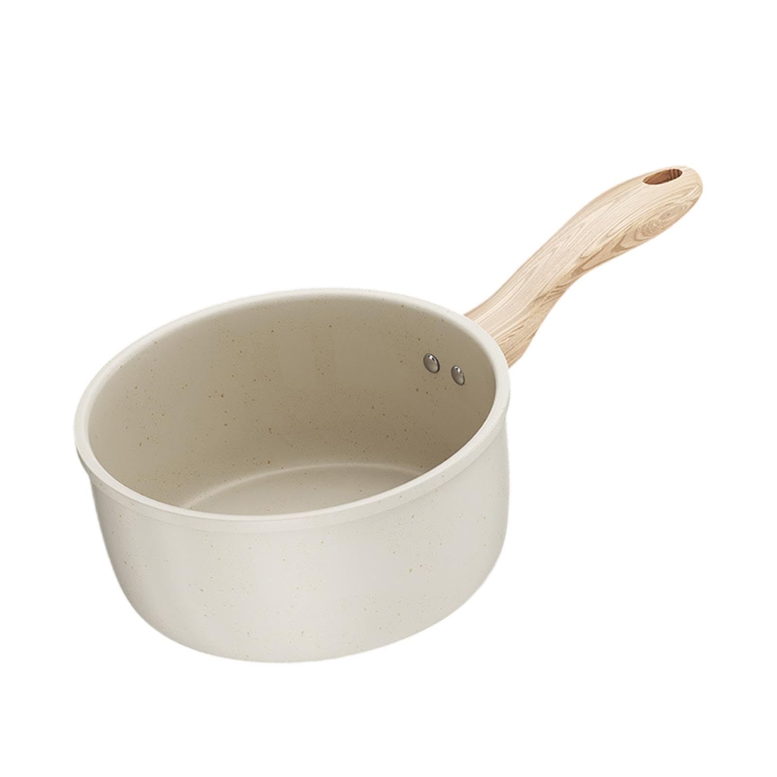 Pentola per Latte, Pentola per con Manico Lungo, Multiuso, Antiaderente, Piccola, Pentola per Zuppa, per Fornelli, Hotel, Induzione, Campeggio, 16 Cm Senza