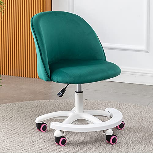 Silla de escritorio para niños con ruedas para una mejor postura sentada, reclinable giratoria ergonómica con ajuste de altura, color verde, 22 x 22 x 27 pulgadas, 31 pulgadas