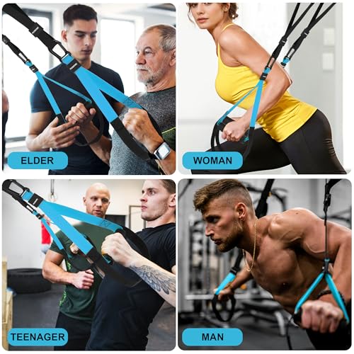 Image of Home Resistance Training Kit | Full-Body Workout with Suspension Trainer Straps, Door Anchor, Handles, and Carrying Bag | Complete Home Gym Equipment