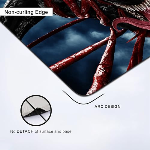 Image of Darkbuck Marvel Extended Mouse Pad Laptop Desktop PC Gaming Long Mousepads Rubber Base with - Anti Skid (595MM x 290MM x 3MM) Venom