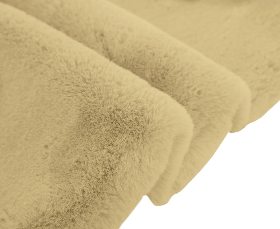Image of Rabbit Fur Area Rug 6x8 Ft | Super Soft Plush Carpet with Anti-Slip Backing | Washable Luxury Rug for Bedroom, Living Room & Home Decor