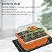 GooingTop Seedling Trays + Heat Mat 10''x20.7'', 6 Pack 72 Cells Plant Grow Starter with Adjustable Humidity Vent for Mini Greenhouse Garden Germination,Bonsai Seed Starting Growing