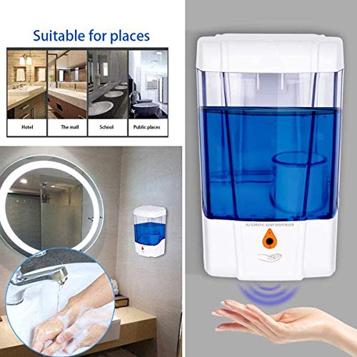 Automatic Hand Sanitizer Dispenser Touchless 700Ml Per Gel Liquid Infrared Sensor Auto Hand Soap Dispenser Wall Mount Touch Free For Home Bathroom Kitchen Office School Hospital Hotel Outdoor #TOP7