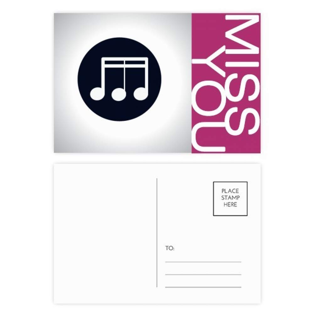 Jeu de cartes postales musique triple-demiquaver note noir finition multicolore - 4