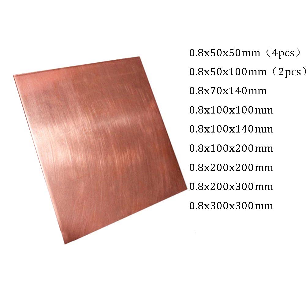 Lastra Di Rame 0,8mm 50x50mm - Lamiera Per Incisione, Artigianato E Gioielli | Alta Conducibilit&agrave; Elettrica