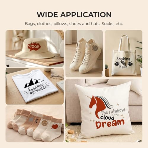 Image of HTVRONT Heat Transfer Vinyl-12 x 10FT Camel HTV Vinyl for T-Shirts, Iron on Vinyl Roll for All Cutting Machines - Easy to Cut & Weed Vinyl Heat Transfer (Camel)